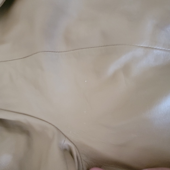 Kenneth Cole Beige Leather Jacket - Picture 9 of 12